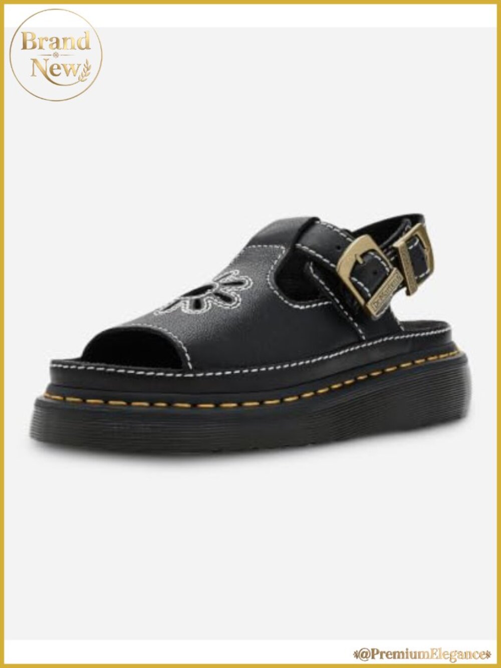 Dr. Martens Dunnet Flower Suede Platform Heeled Sandals